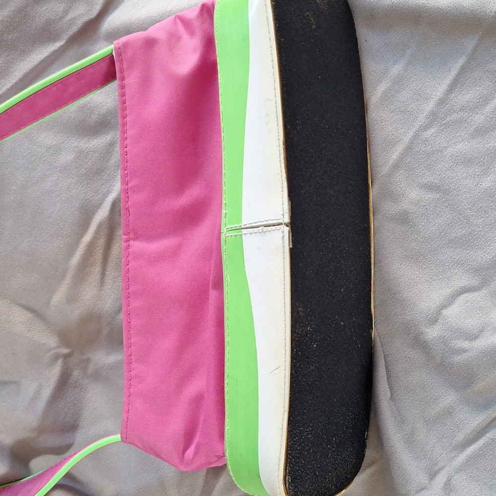 Pink and Green Women's Shoulder Bag - Picture 8 of 11